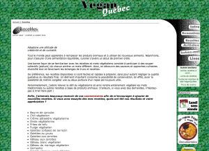 Vegan Québec propose plusieurs recettes à saveur québécoise.