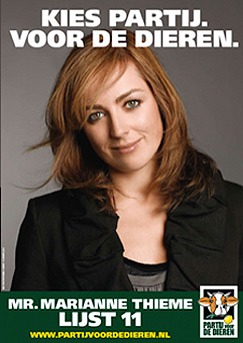 Marianne Thieme, la cheffe du Partij voor de Dieren aux Pays-Bas.