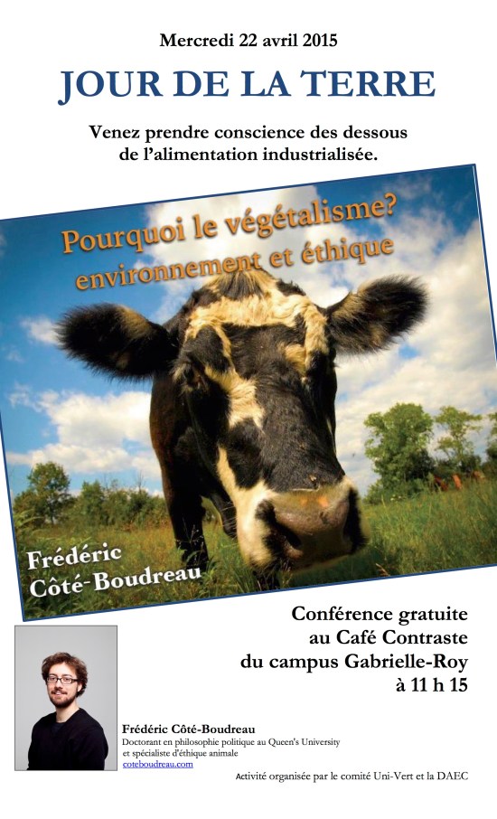 Affiche conf FrédéricCB - Cégep de l'Outaouais