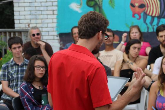 Photo prise par Christiane Bailey lors de ma conférence.